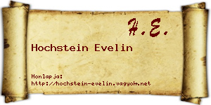 Hochstein Evelin névjegykártya